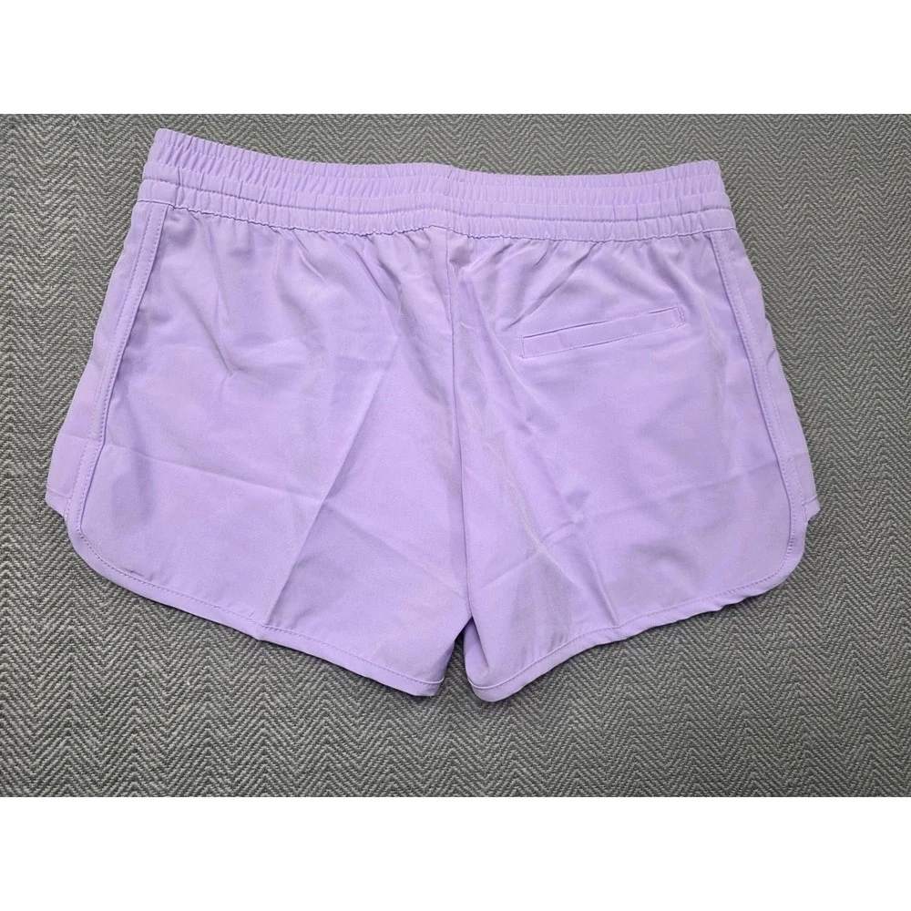 Raya Sun Womens Purple Dolphin Hem Athletic Running Shorts Size S Small Lavender - Picture 9 of 11